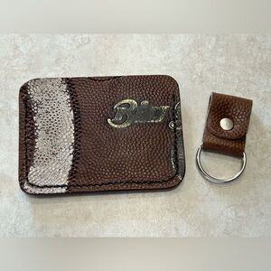 Vintage Football Genuine Leather Front Pocket Wallet Card Holder Handmade